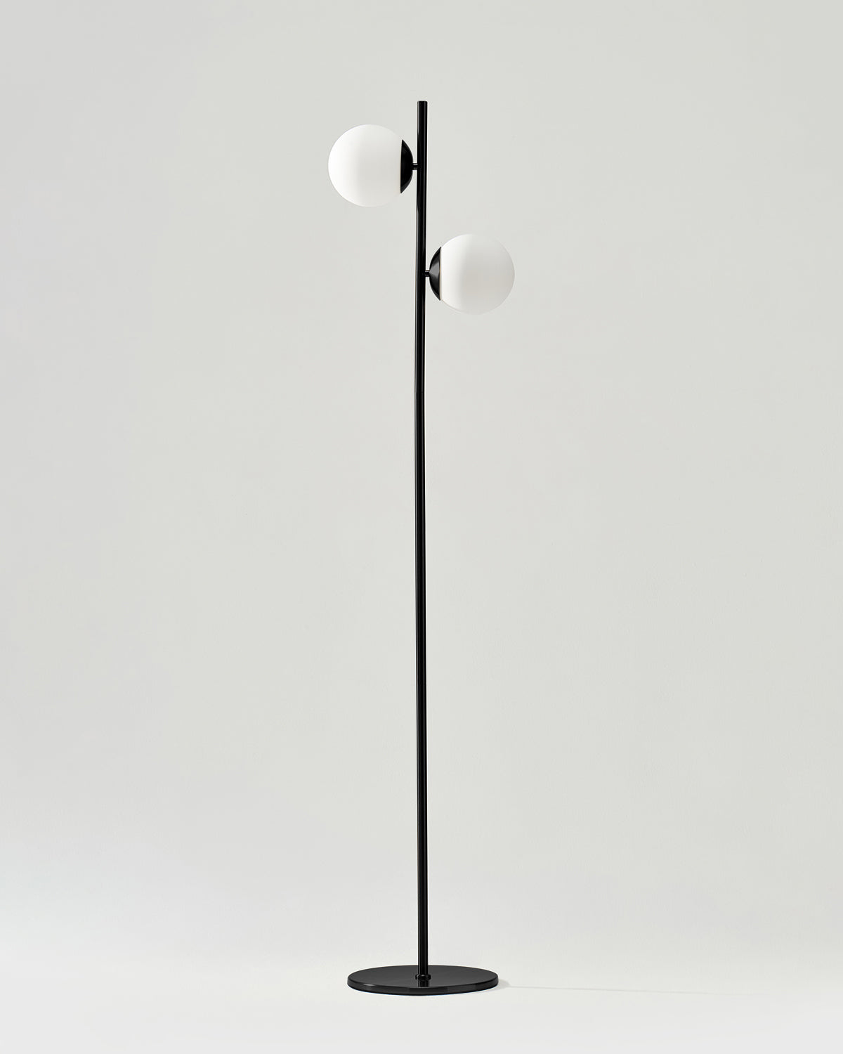 Bello Sphere Floor Lamp | Two Frosted Glass Globes, Contemporary Design