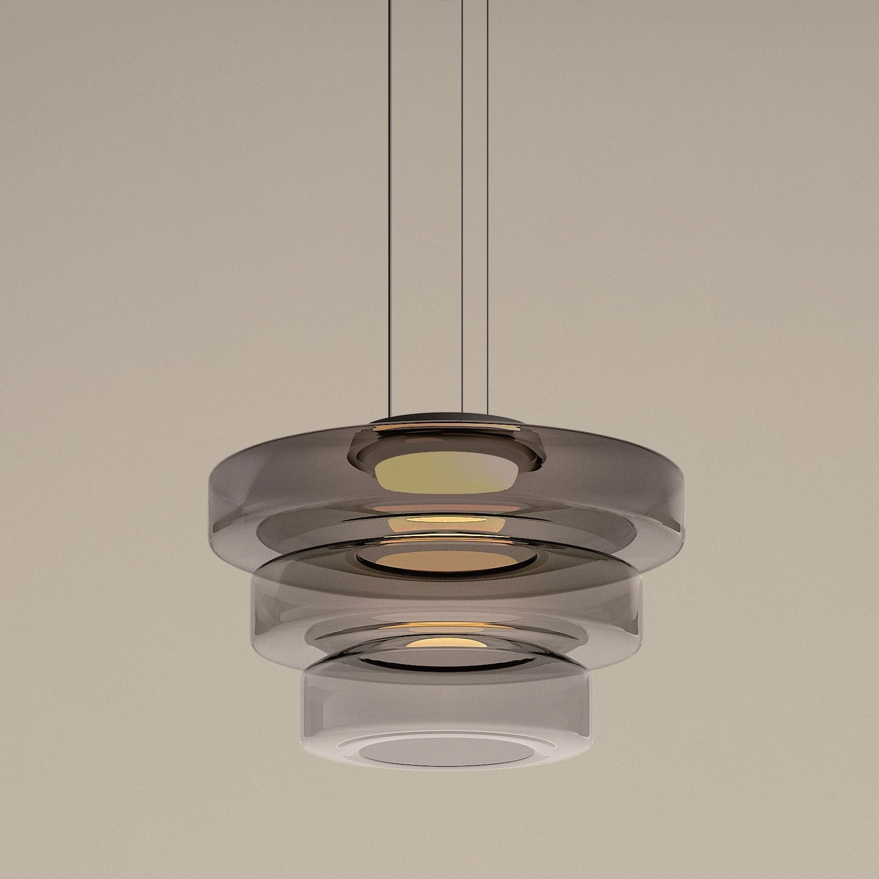 Bela Pendant Light | Layered Glass Design, Warm LED Illumination