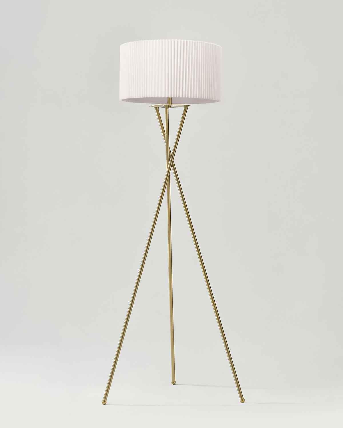 Juno Floor Lamp | LED Tripod with Unique Crisscross Base
