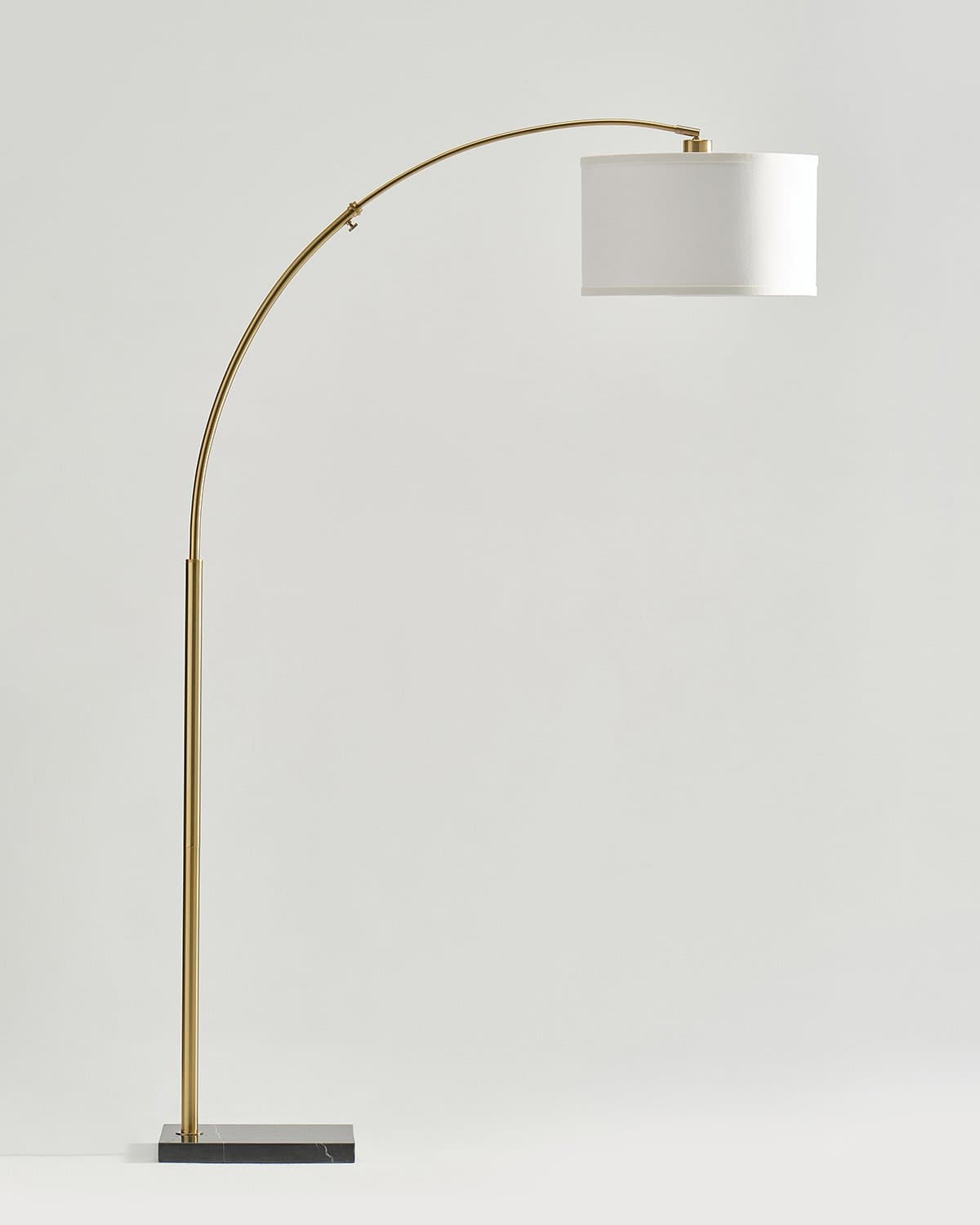Luna Arc Floor Lamp | Natural Marble Base, Smart Home Compatible