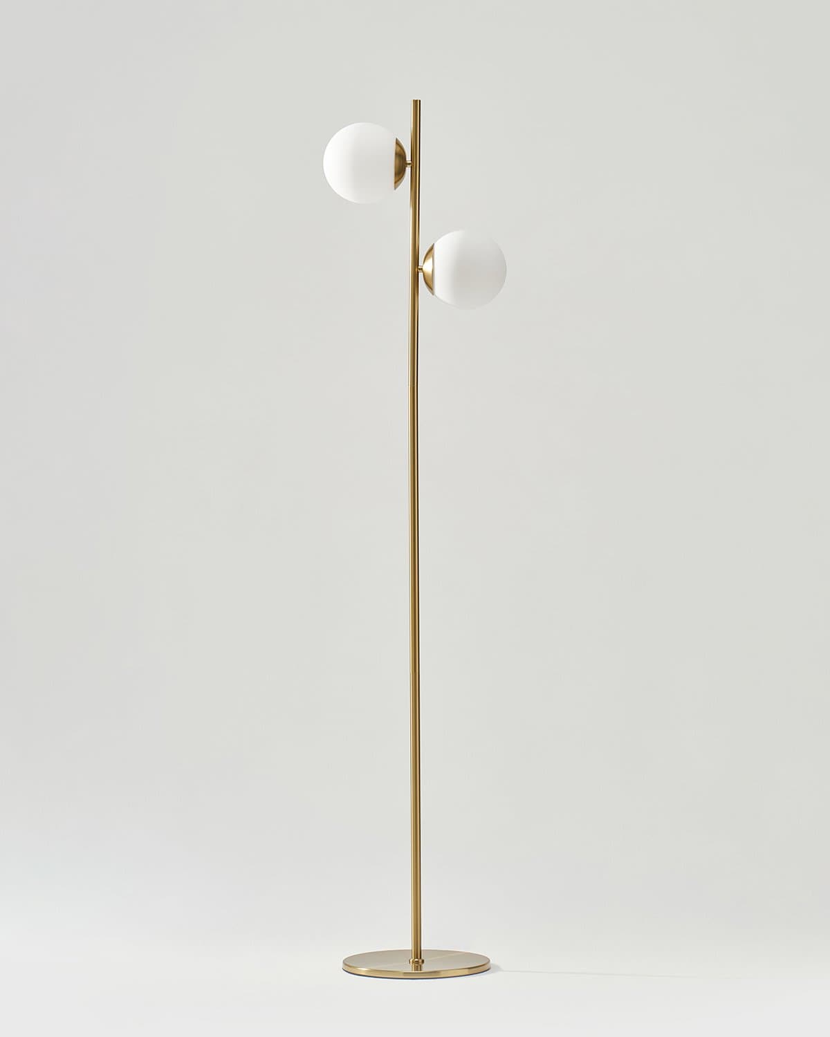 Bello Sphere Floor Lamp | Two Frosted Glass Globes, Contemporary Design