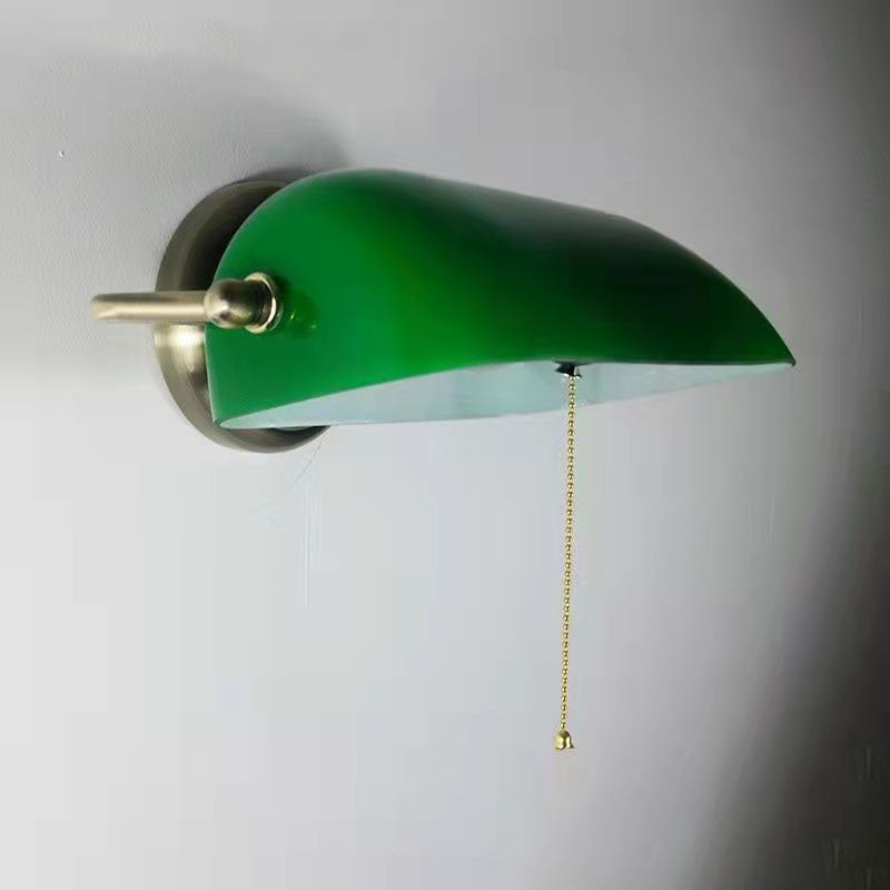 Retro Glass and Iron Round 1-Light Zipper Wall Sconce