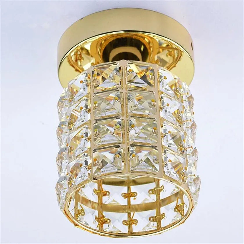 Elara Plafondlamp | Goud & Glas, E27 Fitting, Compact Design