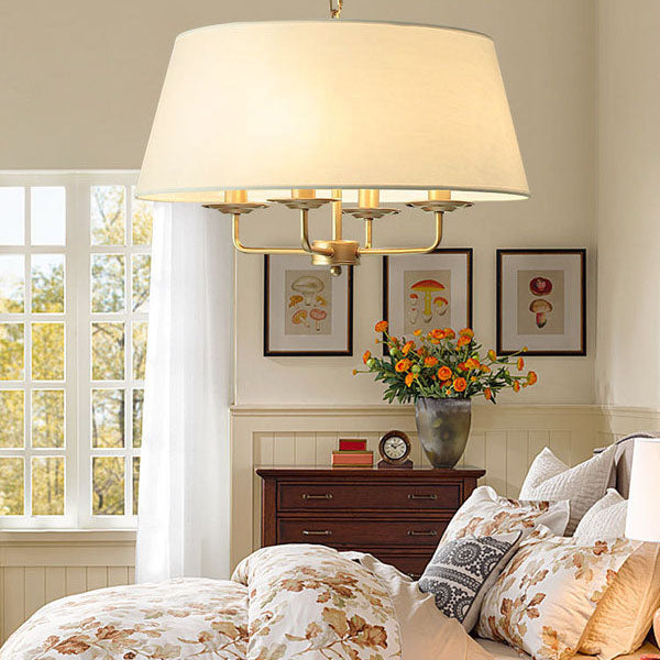 Classic European Vintage 4-Light Iron Pendant Lamp