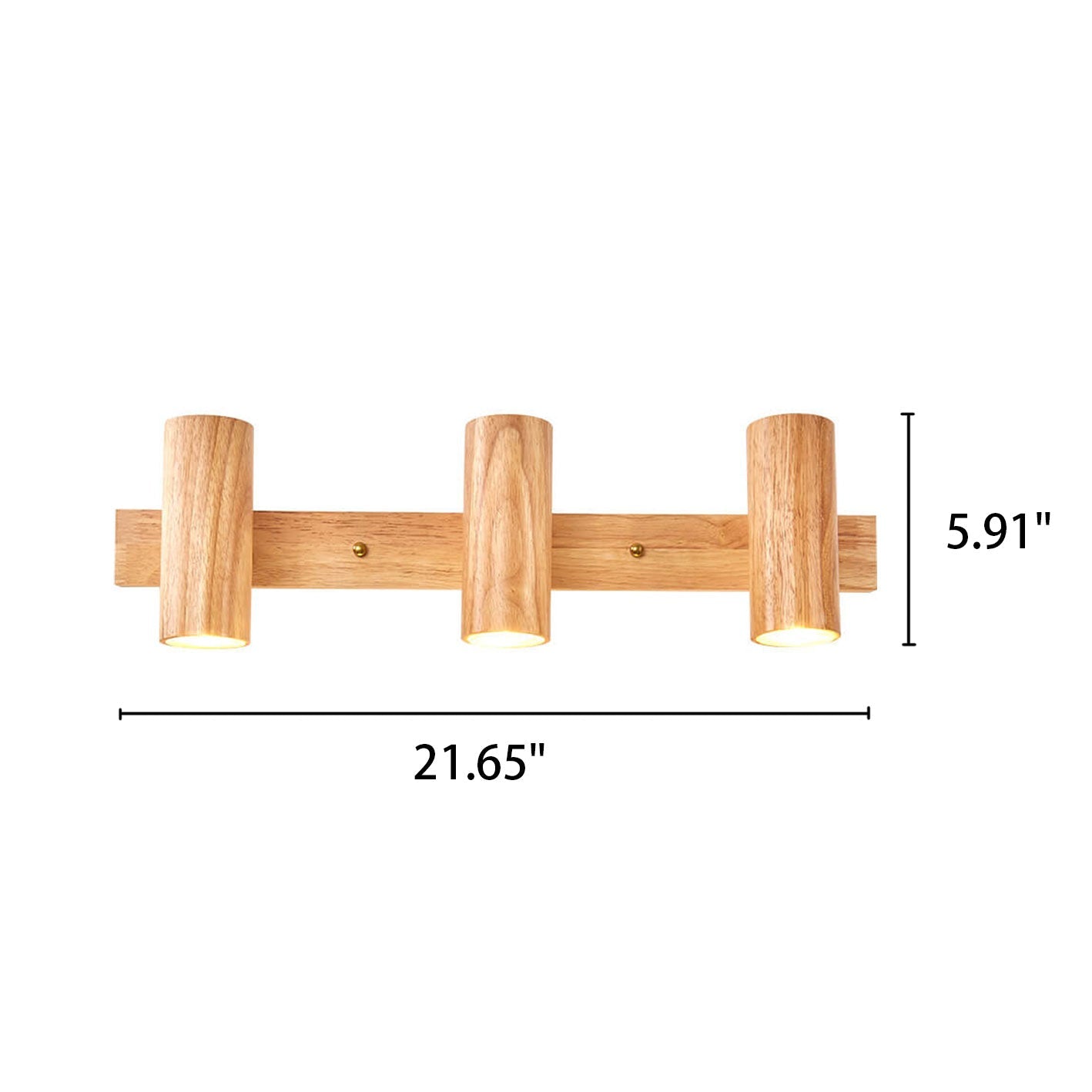 Contemporary Minimalist Wooden Track Spotlight Wall Sconce - Available in 1, 2, or 3 Lights