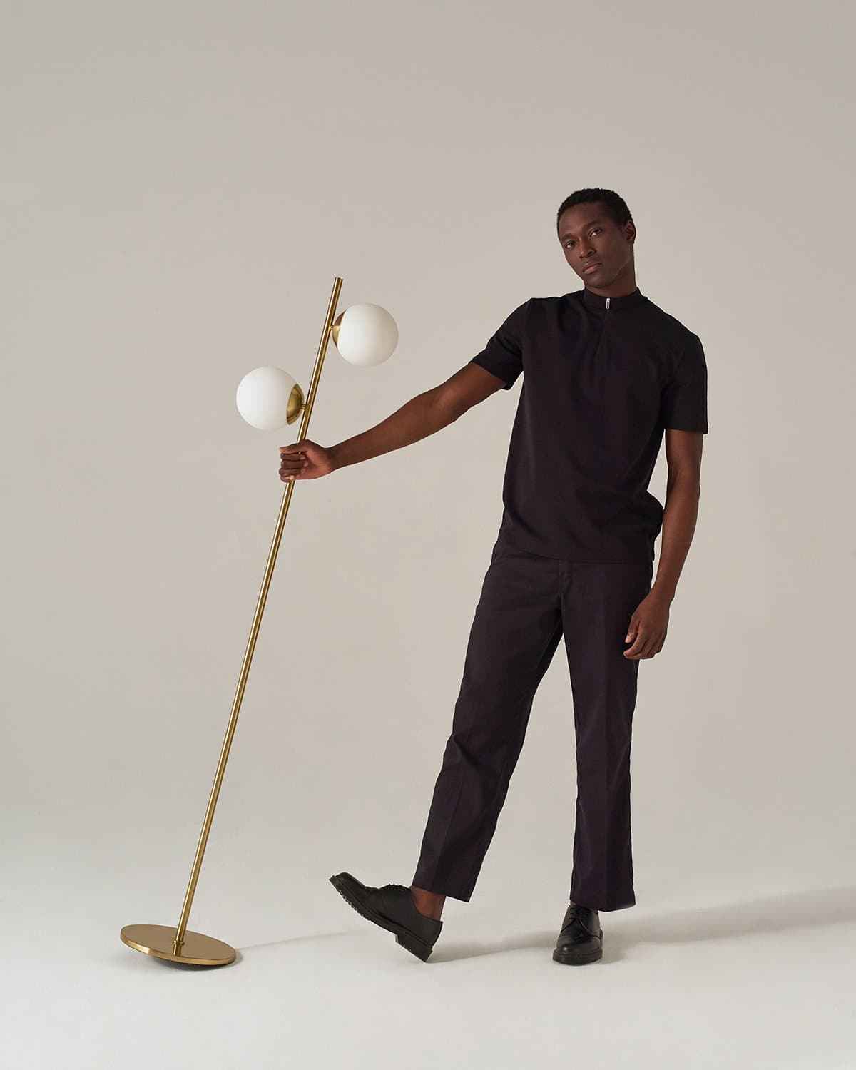 Bello Sphere Floor Lamp | Two Frosted Glass Globes, Contemporary Design