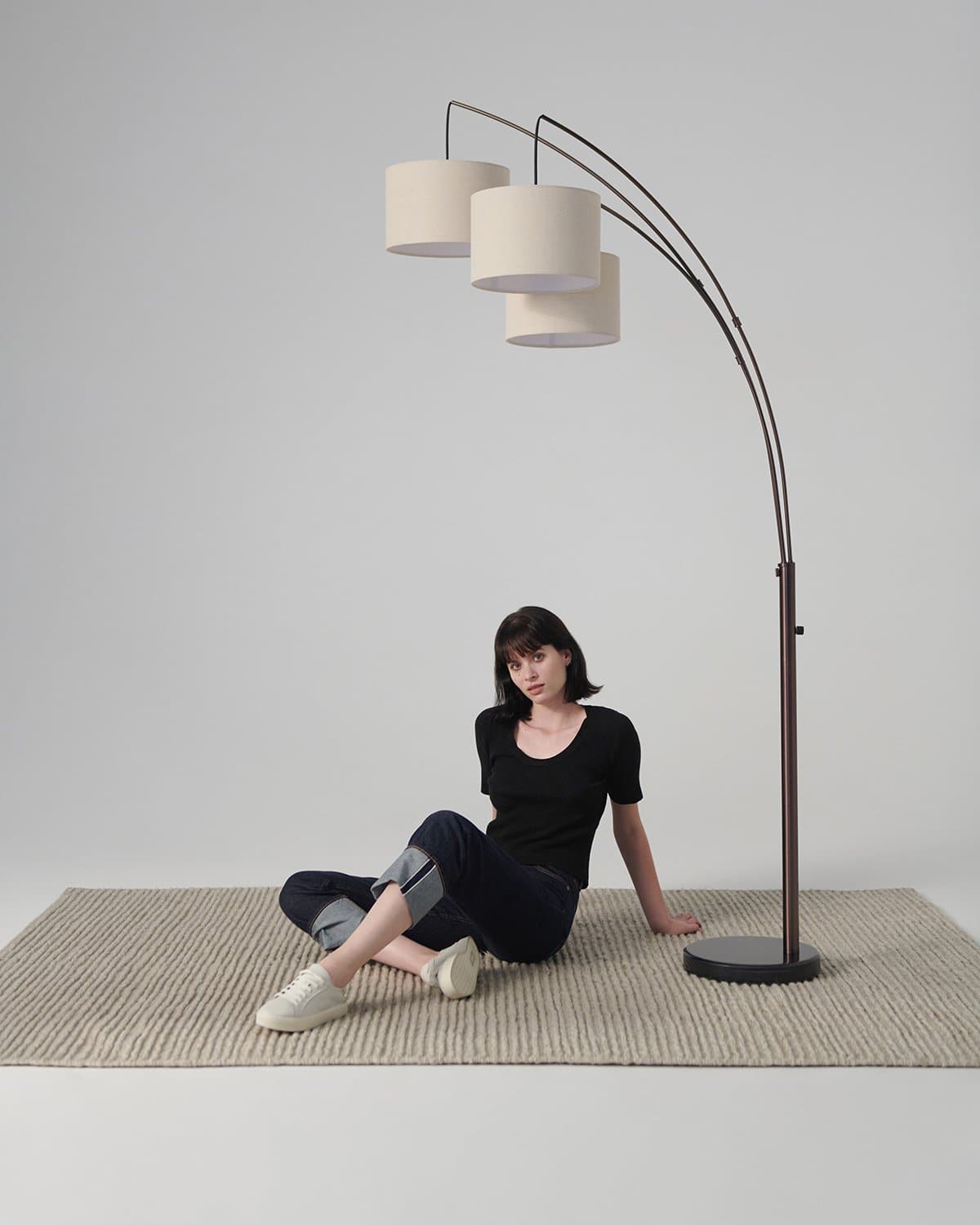 Trellis Floor Lamp | Adjustable Arms, Four-Setting Switch