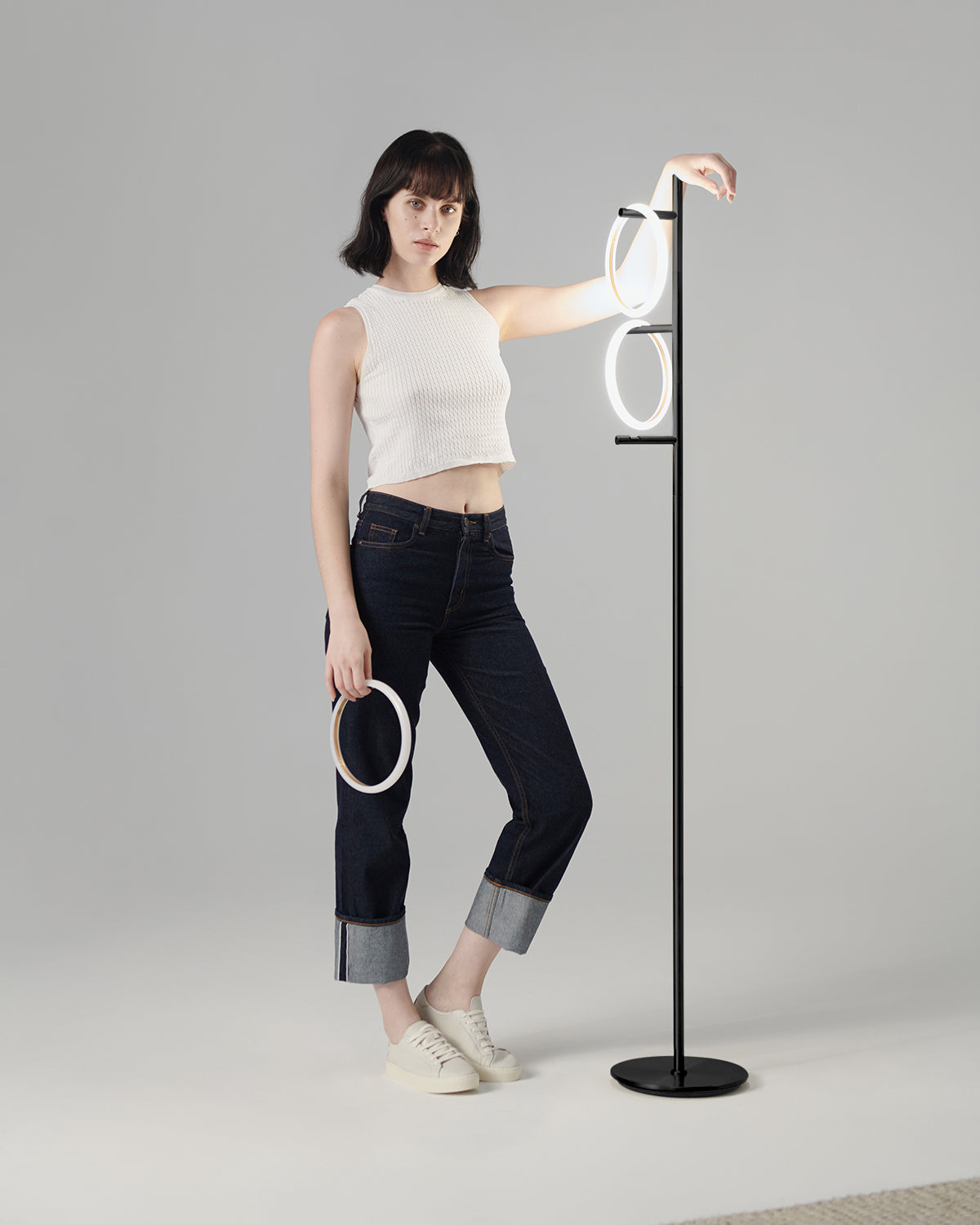 Bela Floor Lamp | Brass Finish, 3 Dimming Settings