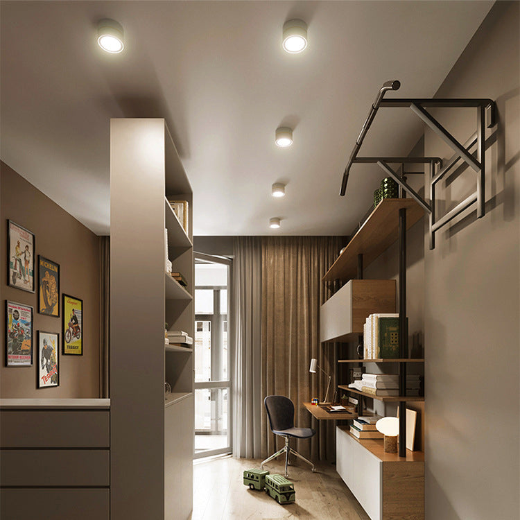 Contemporary Adjustable Aluminum LED Flush Mount Ceiling Light for Living Room