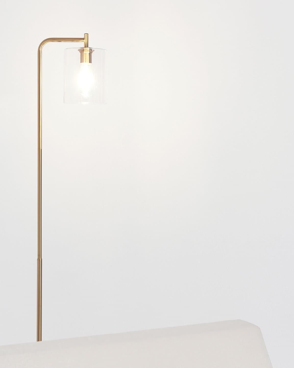 Elara Floor Lamp | Modern LED, Brass Finish
