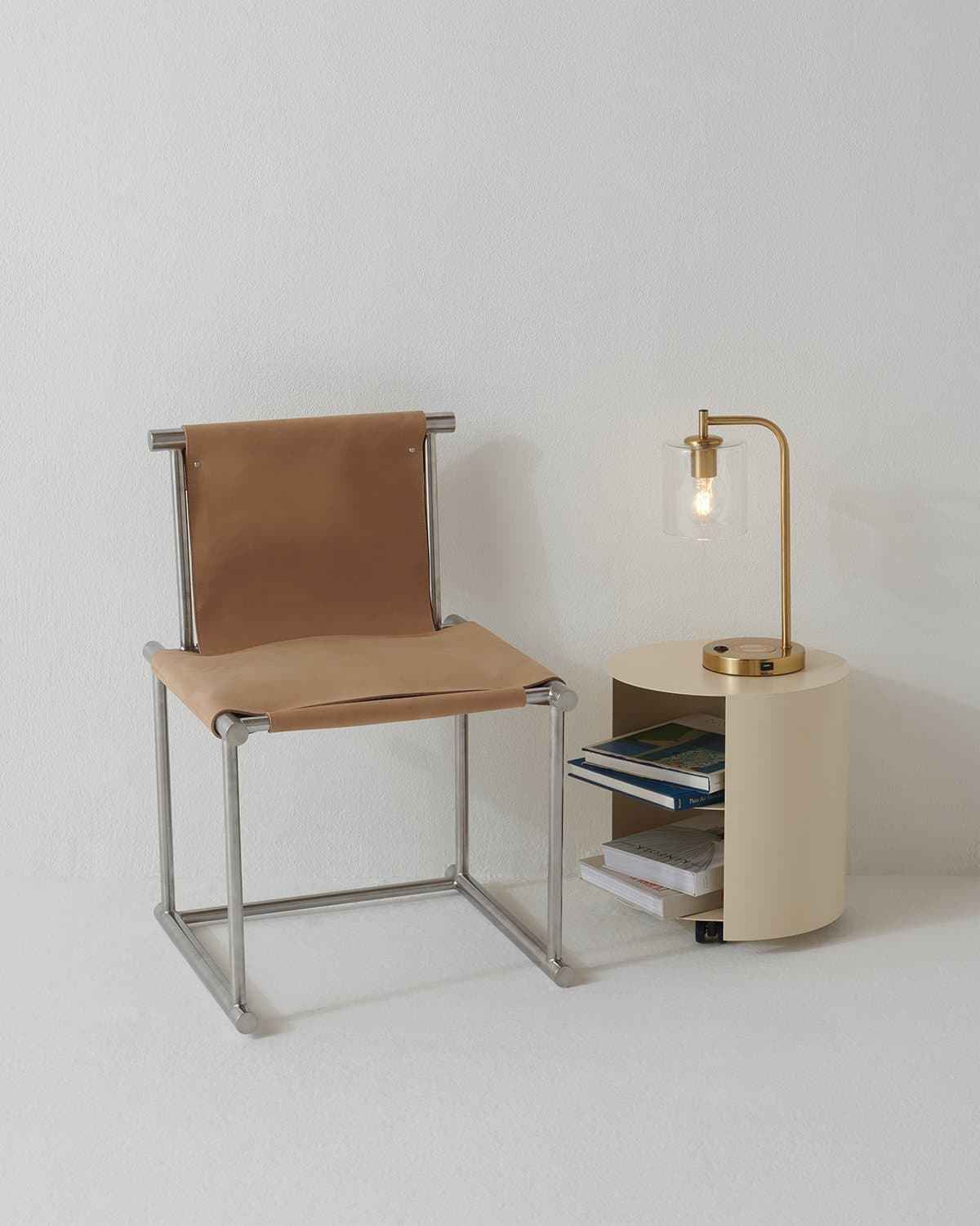 Elysian USB Table Lamp | Brass Base, Touch Switch