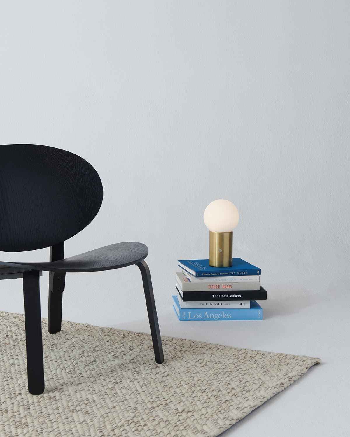 Kairo Table Lamp | Brass Base, Frosted Glass Globe