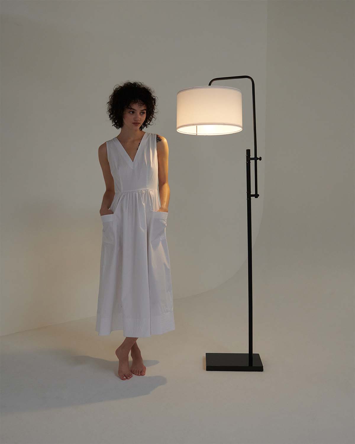Luxe Leo Floor Lamp | Adjustable Arch Stem, Touch Switch