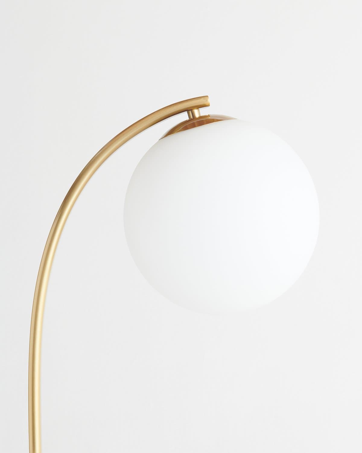 Luna Glow Floor Lamp | Marble Base, White Glass Globe