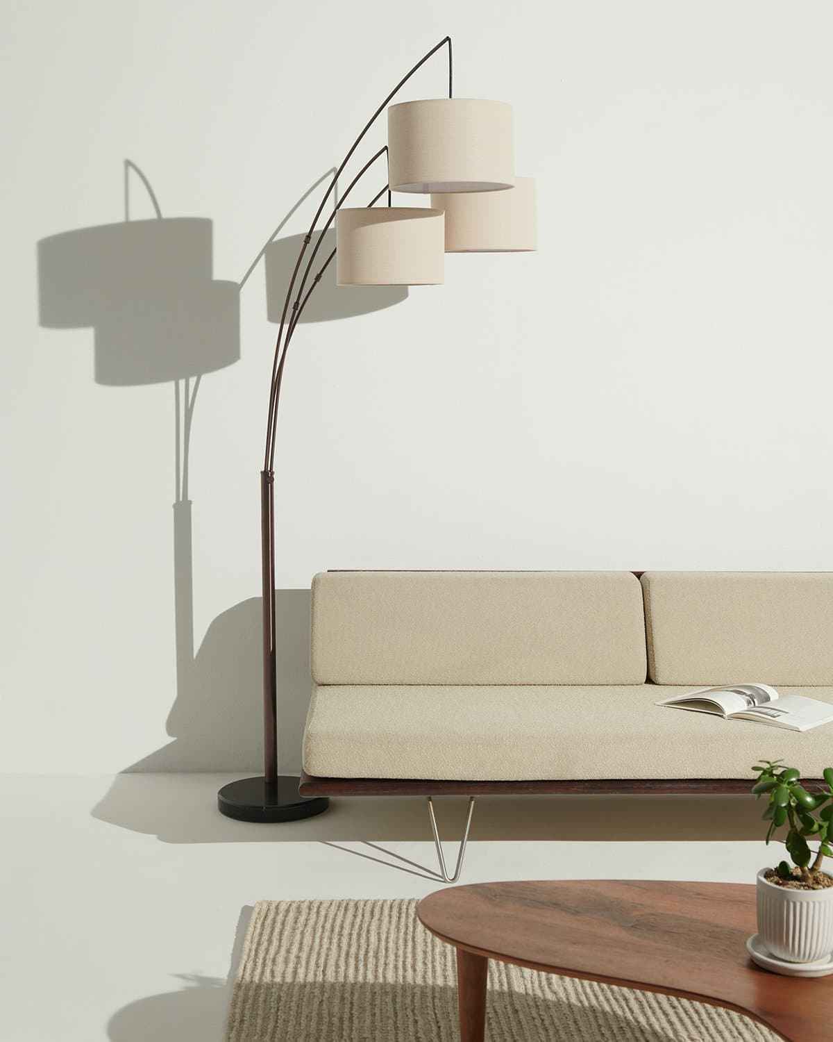 Trellis Floor Lamp | Adjustable Arms, Four-Setting Switch