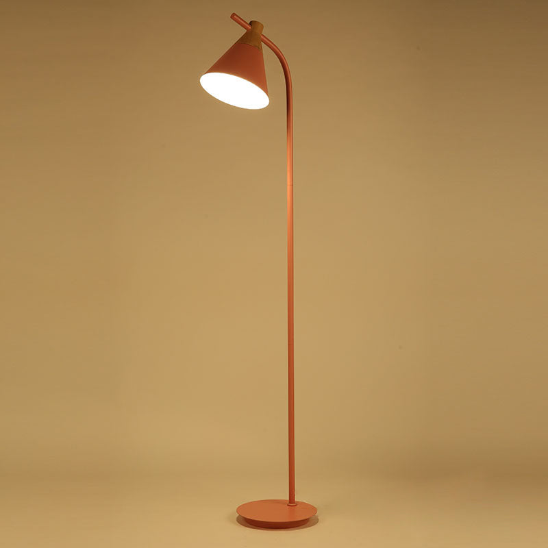 Nordic Inspired Macaron Cone Shade Single-Light Floor Lamp