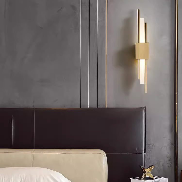 Contemporary Minimalist Iron and Acrylic LED Wall Sconce Lamp for Bedroom