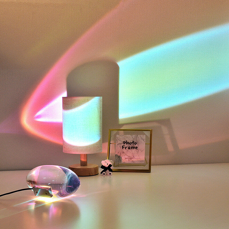 Artistic Crystal Projection Angel Eye LED Desk Lamp