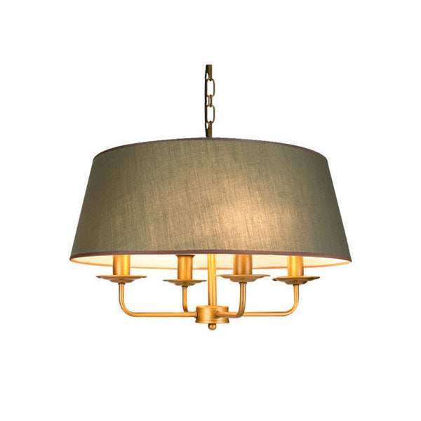 Classic European Vintage 4-Light Iron Pendant Lamp