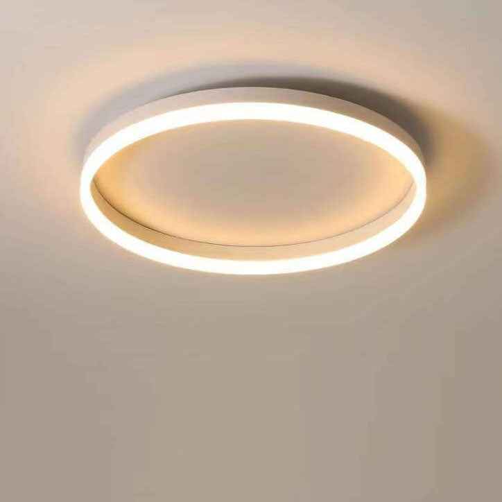 Nordic Minimalist Circular LED Flush Mount Ceiling Light with Iron and Acrylic Design