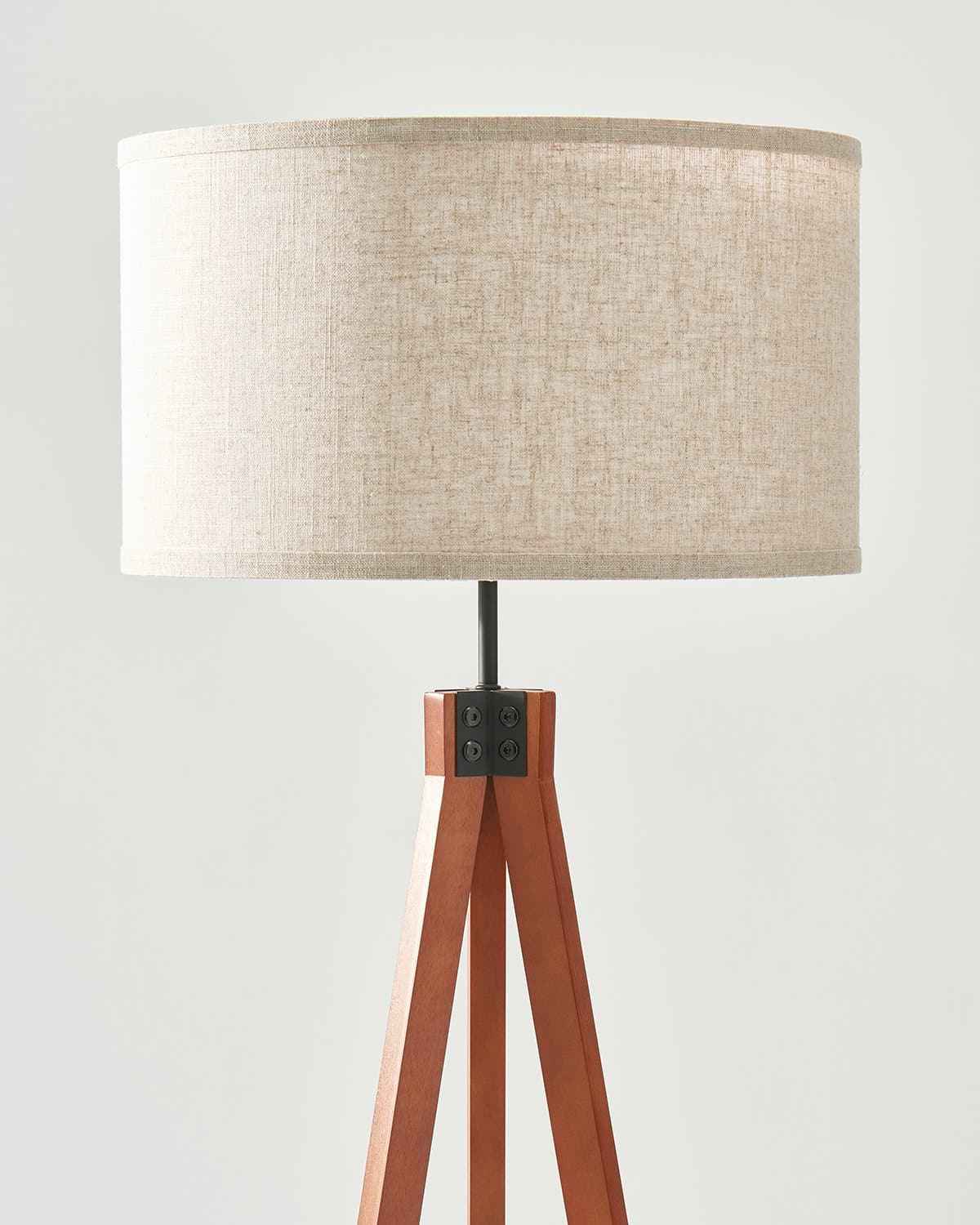 Elysian Floor Lamp | LED Tripod Design, Wooden Legs