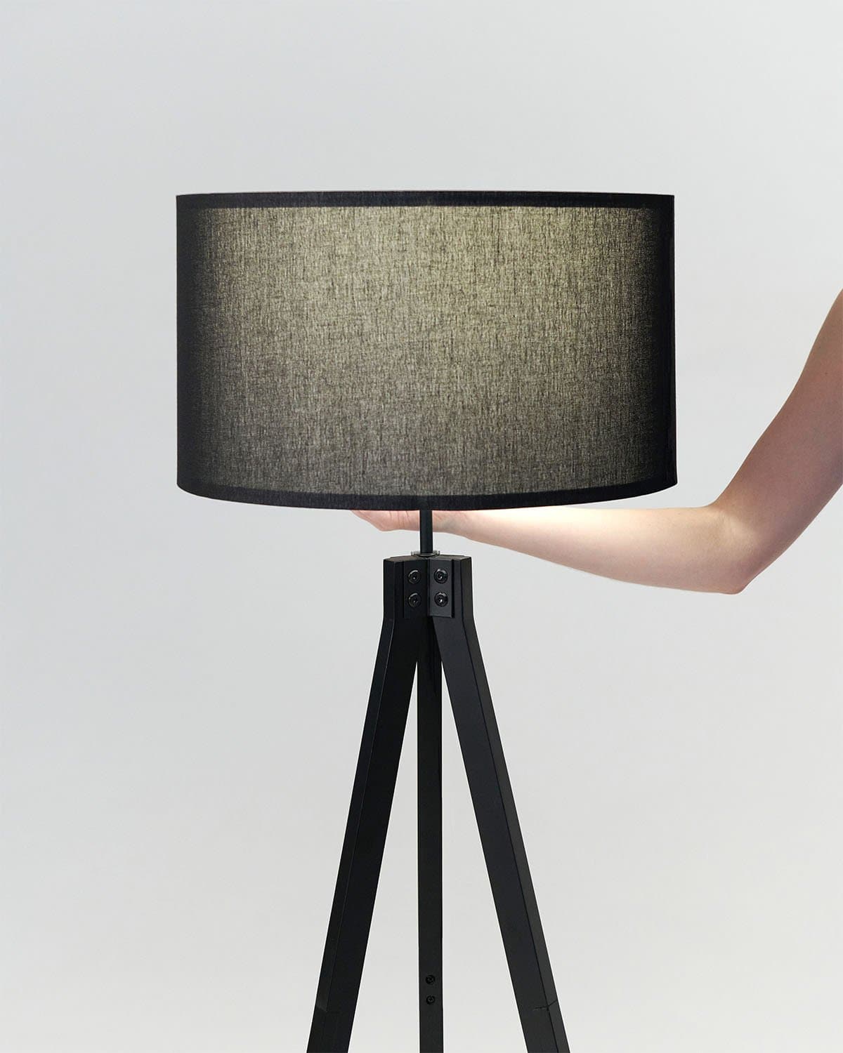 Elysian Floor Lamp | LED Tripod Design, Wooden Legs