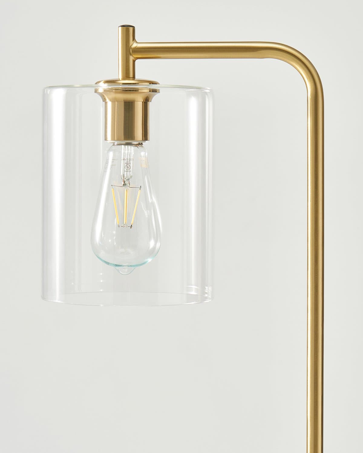 Elara Floor Lamp | Modern LED, Brass Finish