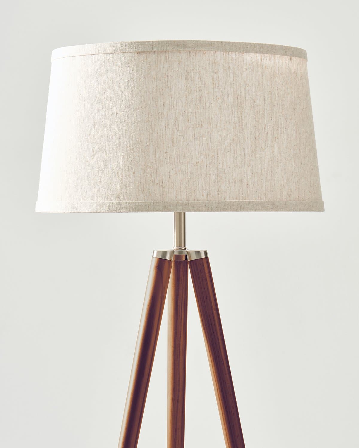 Elliot Floor Lamp | Minimalist Tripod Design, Natural Wood Base