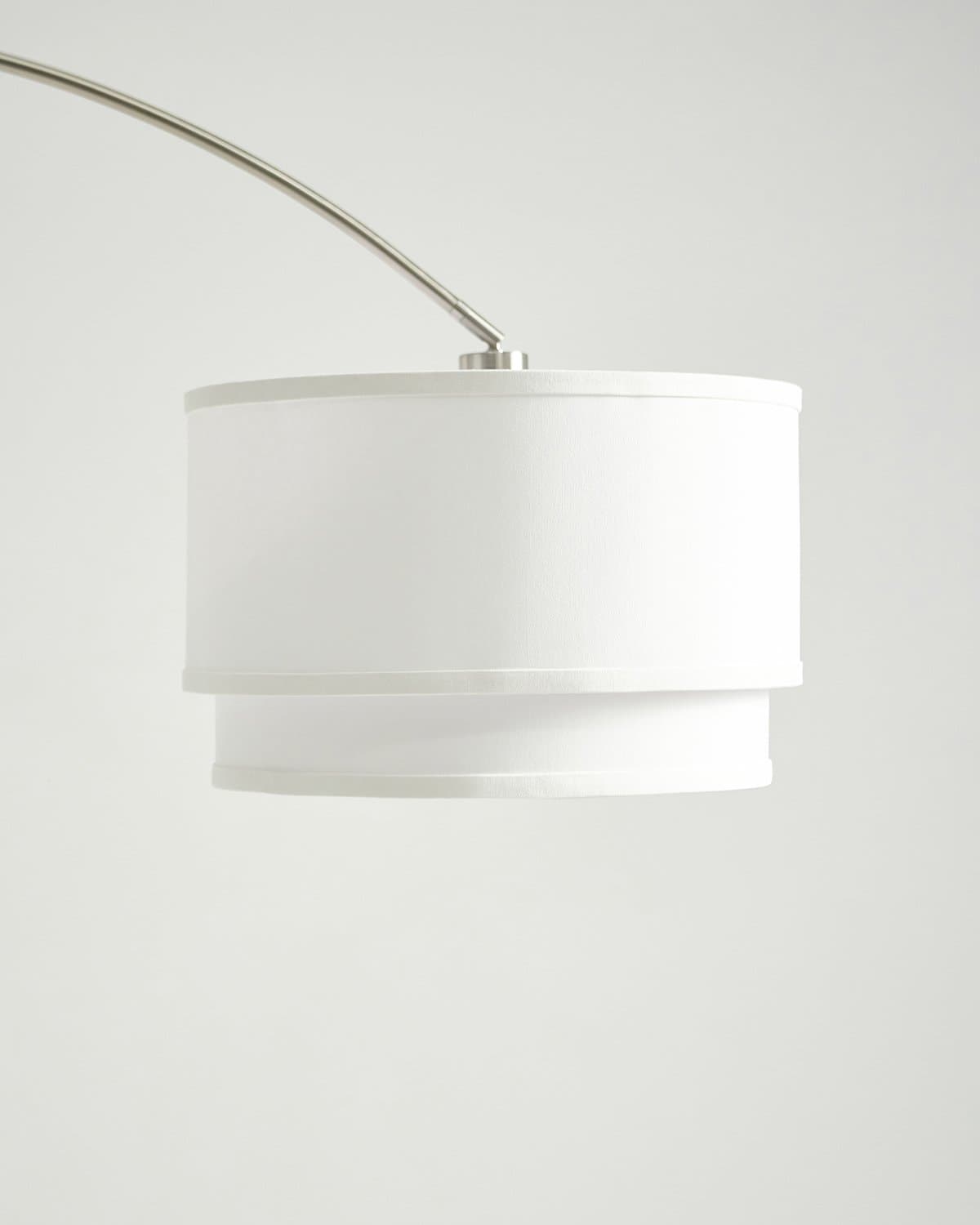 Mason Arc Floor Lamp | Marble Base, Double Cylinder Shade