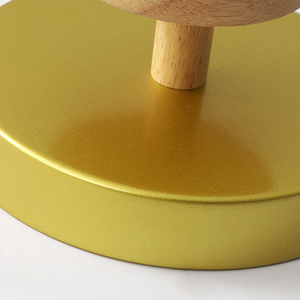 Bela LED Plafondlamp | Hout, Compact Ontwerp 18cm