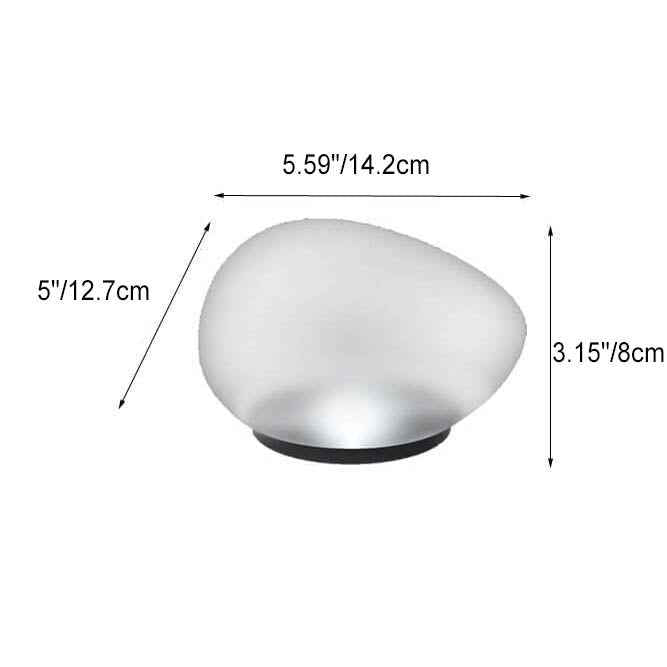 LED Outdoor Landscape Light - Solar Pebble with Sandblasted Glass Design