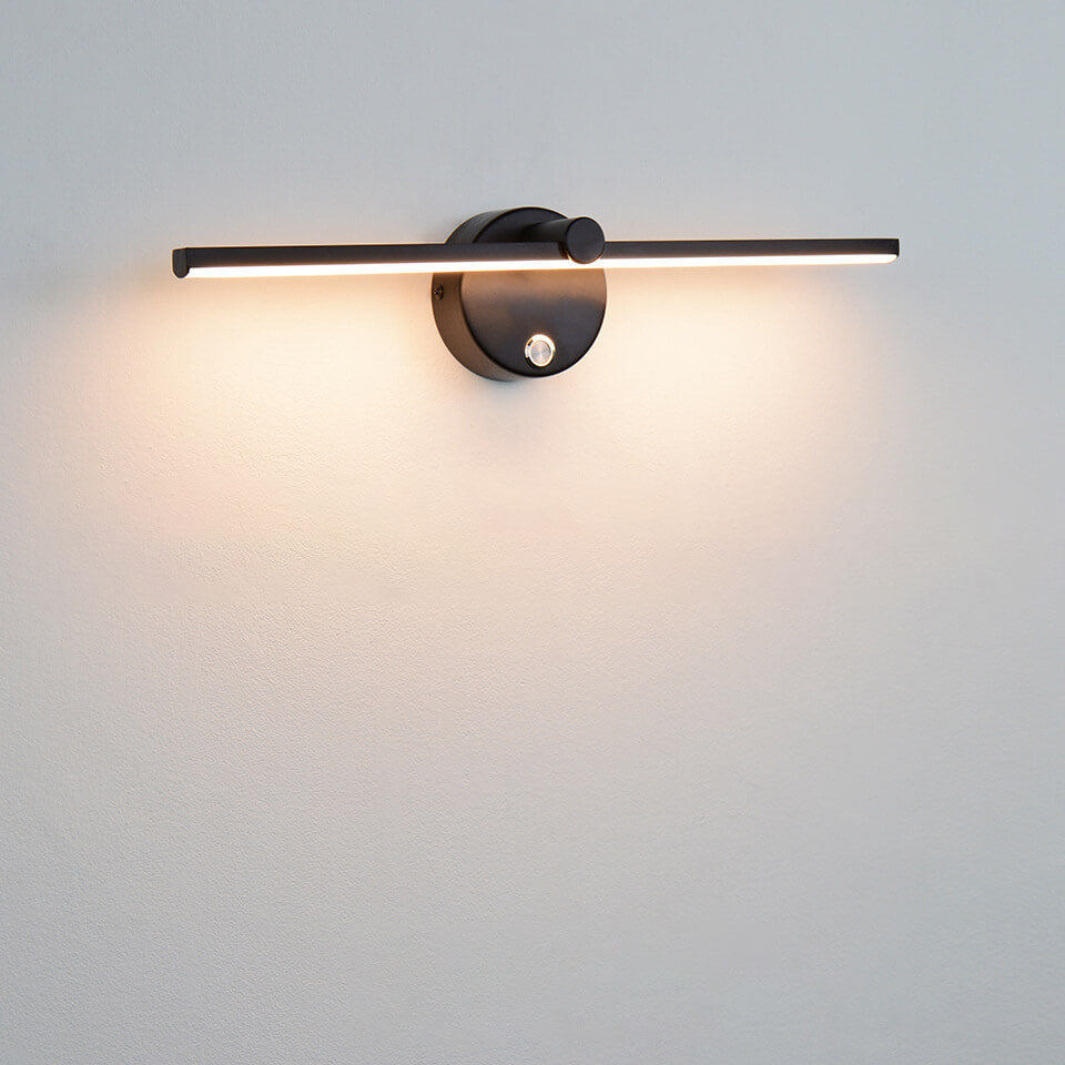 Nordic Minimalist Aluminum LED Wall Sconce with Long Bar Mirror Design