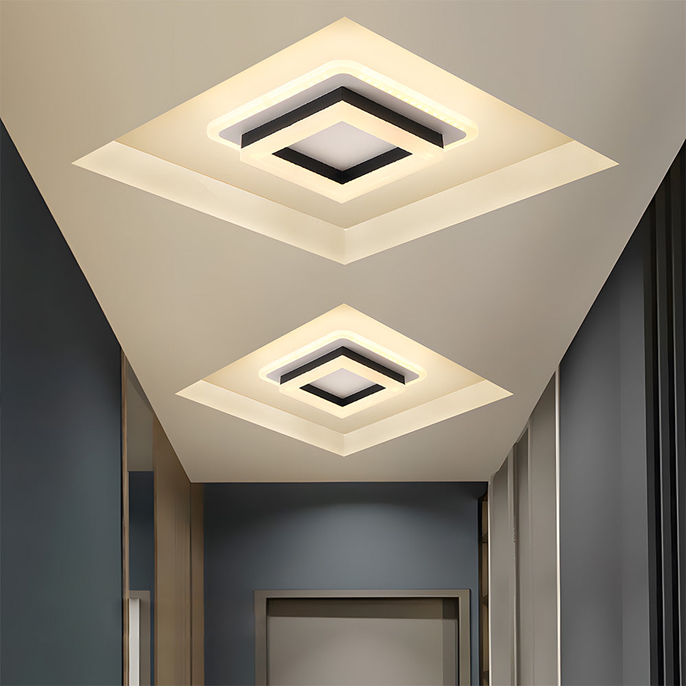 Bela Square LED Ceiling Light | Modern Flush Mount, 24W Energy Efficient