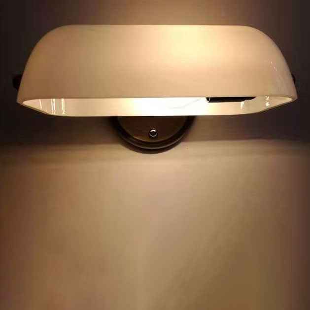 Retro Glass and Iron Round 1-Light Zipper Wall Sconce