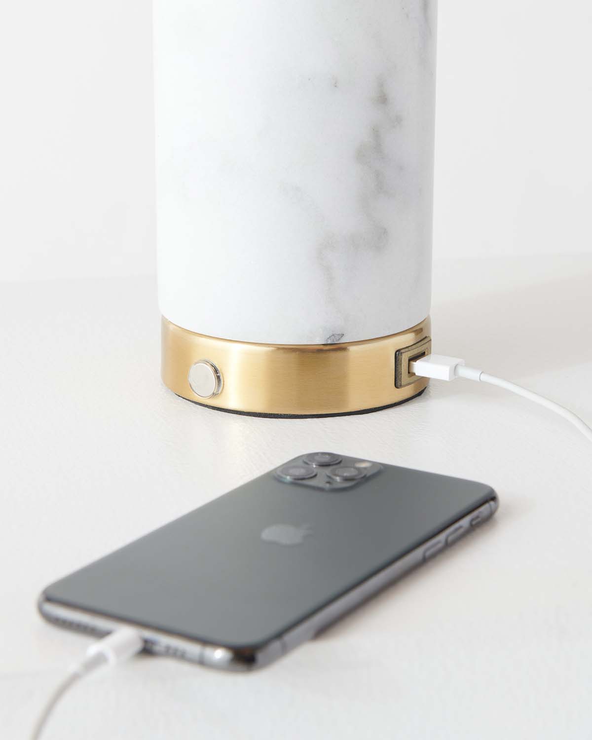 Aero USB Table Lamp | Marble Base, Dimmable Light