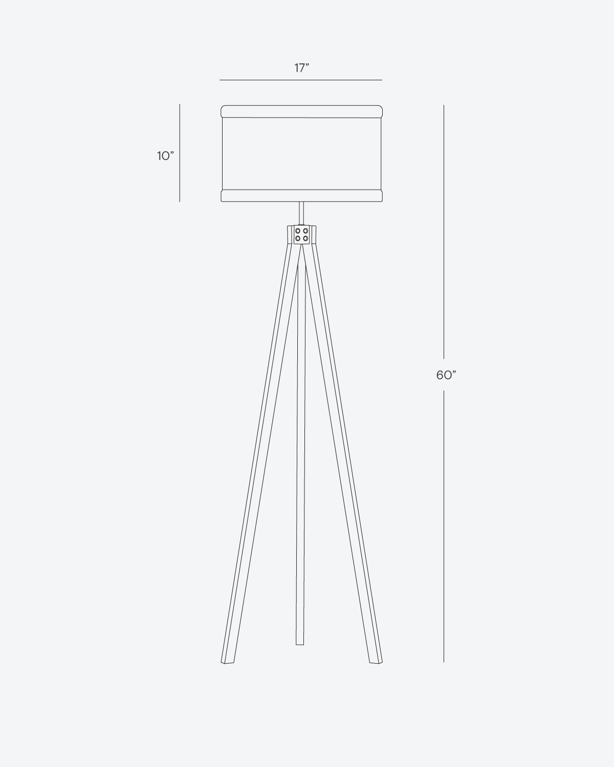 Elysian Floor Lamp | LED Tripod Design, Wooden Legs