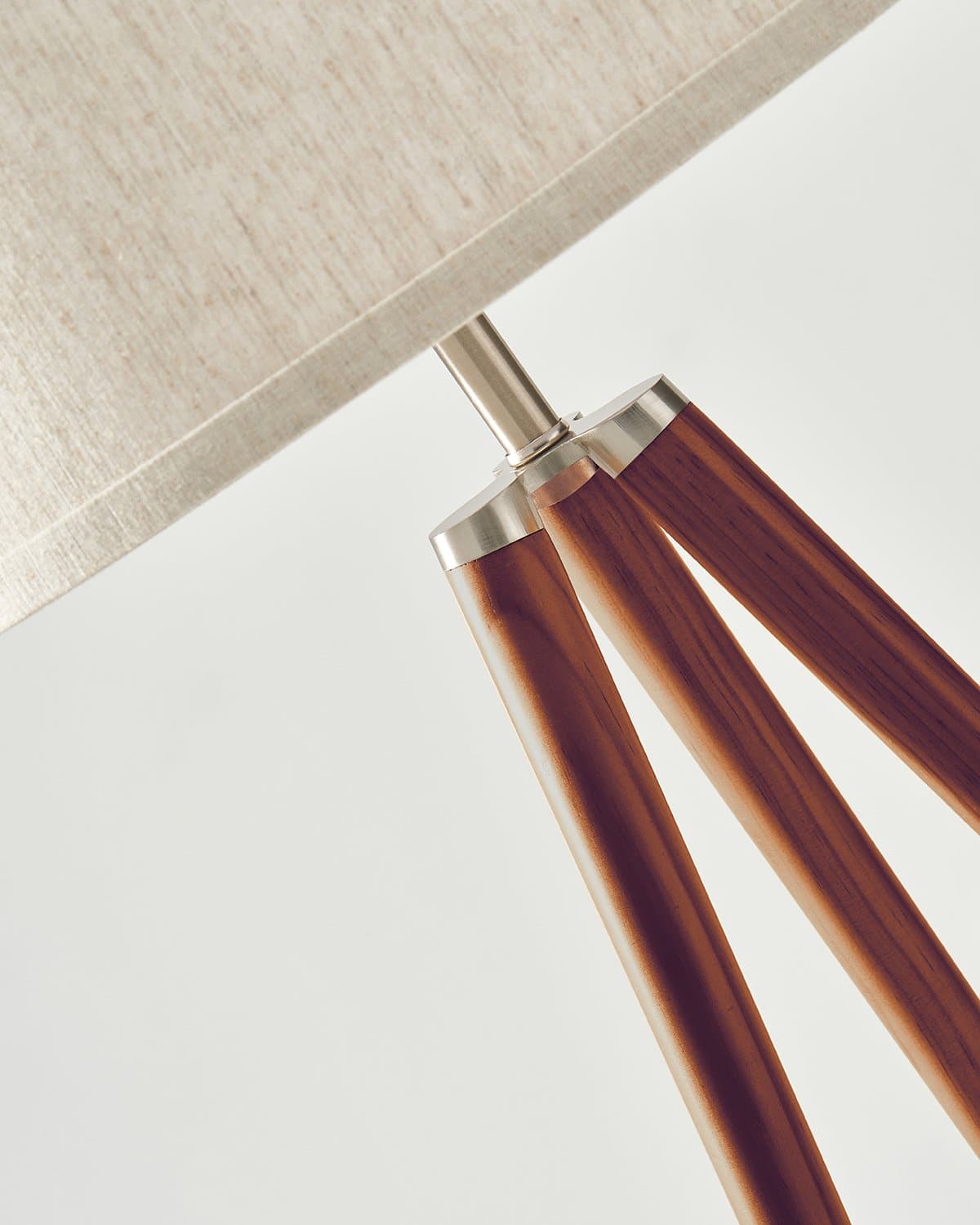 Elliot Floor Lamp | Minimalist Tripod Design, Natural Wood Base