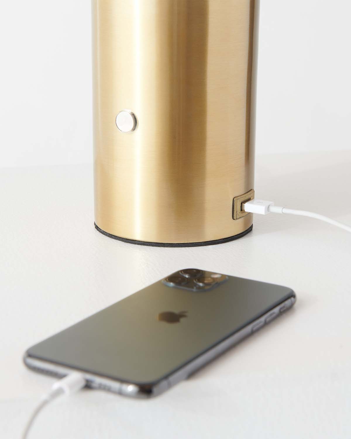 Kairo Table Lamp | Brass Base, Frosted Glass Globe