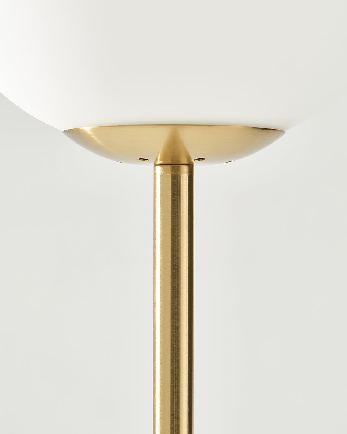 Luna Brass Globe Floor Lamp | Smart LED, Frosted Glass Shade