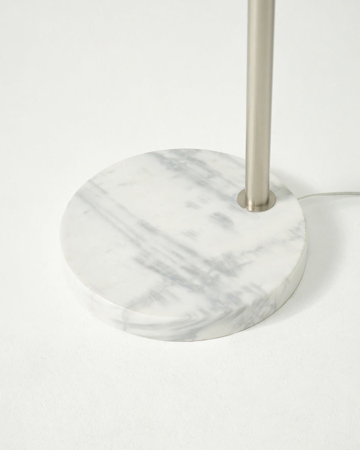 Mason Arc Floor Lamp | Marble Base, Double Cylinder Shade