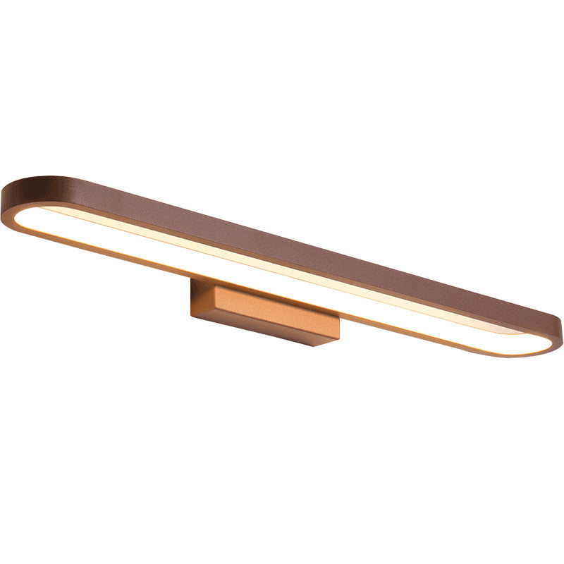 European Minimalist Circular LED Wall Sconce Mirror Light in Aluminum