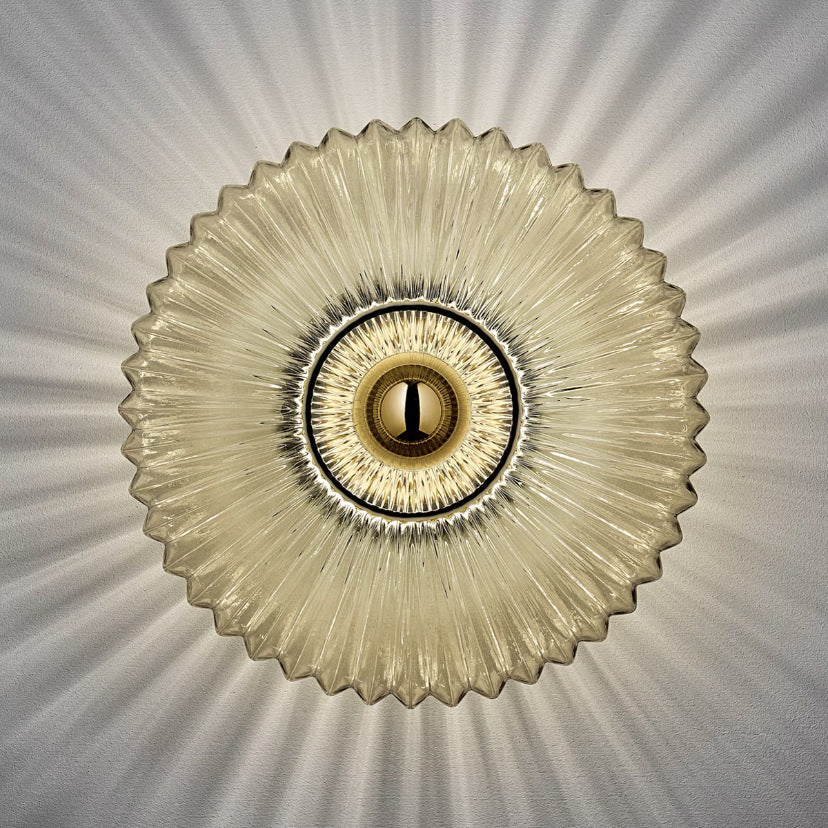 Bello Glass Wall Sconce | Striped Design, Warm Ambient Lighting