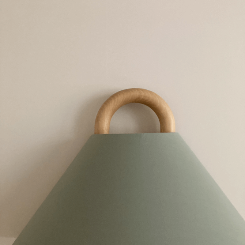 Contemporary Solid Wood Pleated Semi-Circle Wall Sconce Lamp with Single Light
