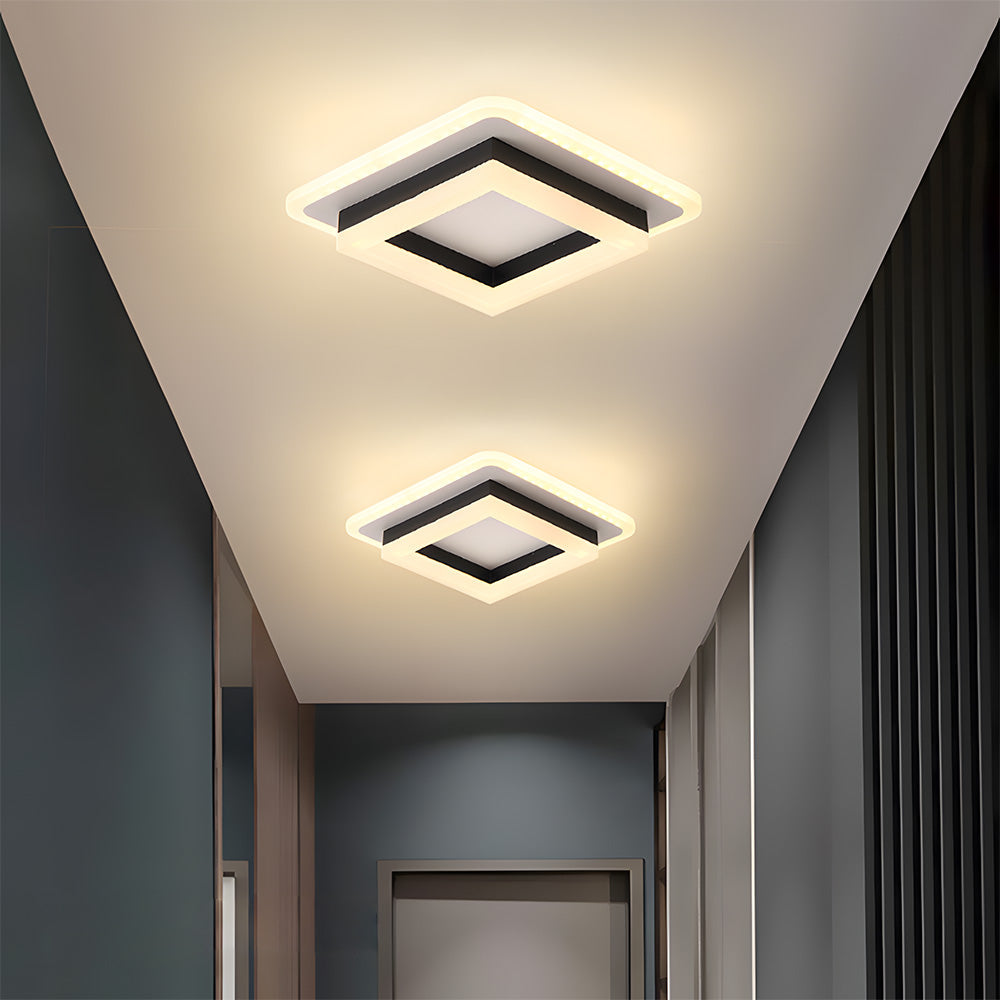 Bela Square LED Ceiling Light | Modern Flush Mount, 24W Energy Efficient