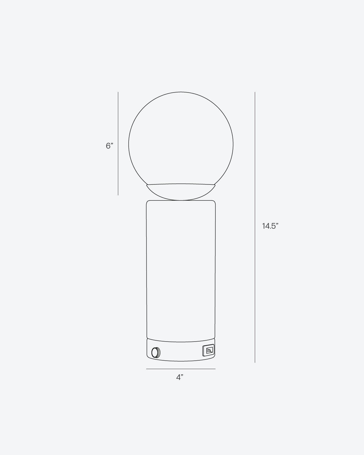 Aero USB Table Lamp | Marble Base, Dimmable Light