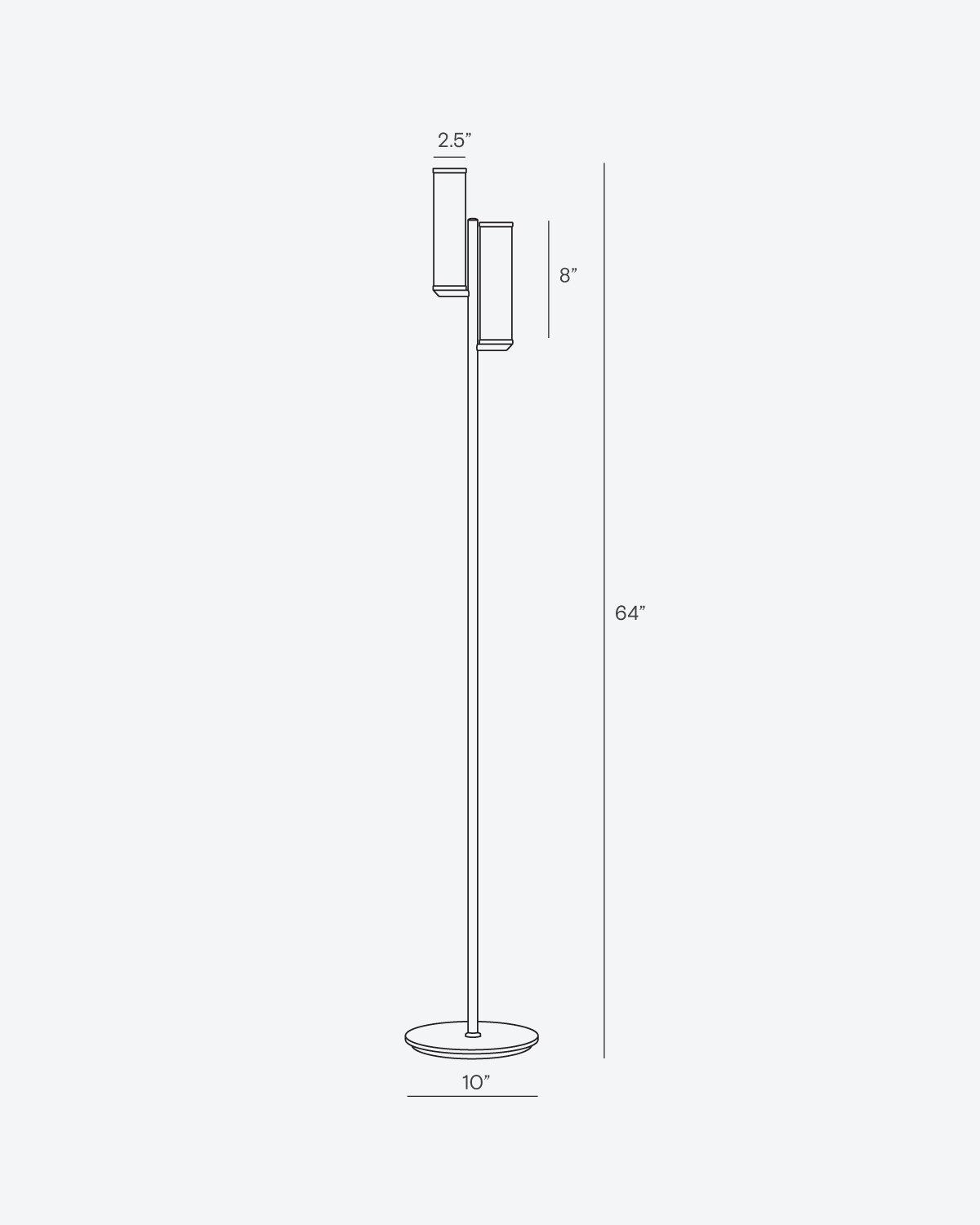 Gemini Floor Lamp | Touch Activation, Multiple Light Options