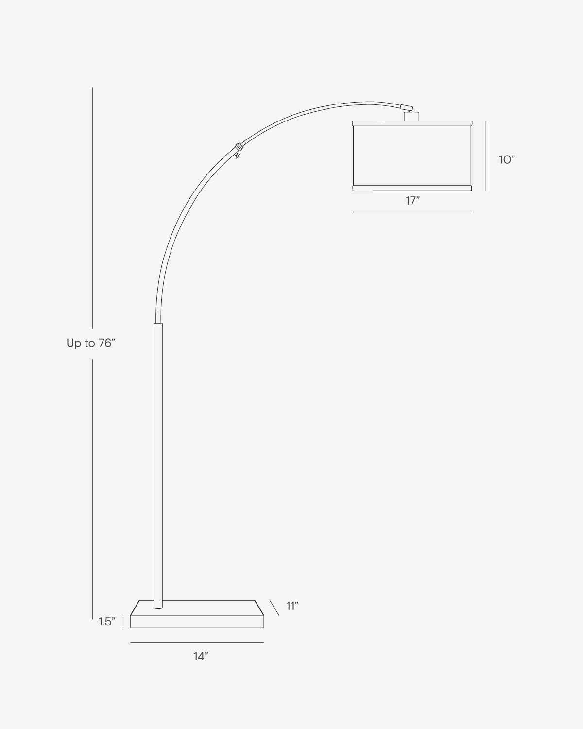 Luna Arc Floor Lamp | Natural Marble Base, Smart Home Compatible