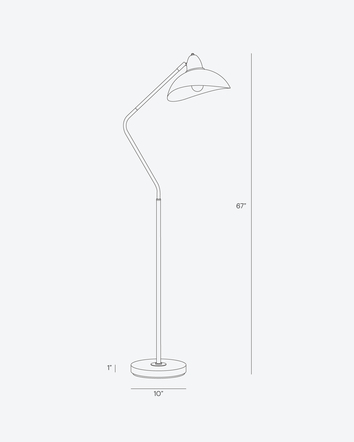 Sleek Swoop Floor Lamp | Asymmetrical Design, LED Bulb