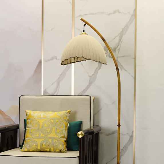 Vintage Zen Bamboo Pole 1-Light Floor Lamp