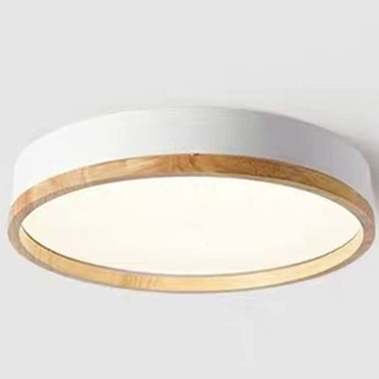 Elegant Round Acrylic LED Flush Mount Ceiling Light - Macaron Style